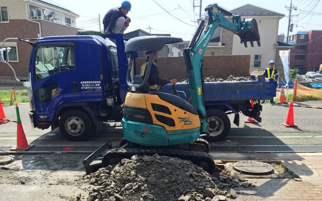 敏建の解体工事